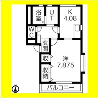 サンピュア佳月【2階】の間取り