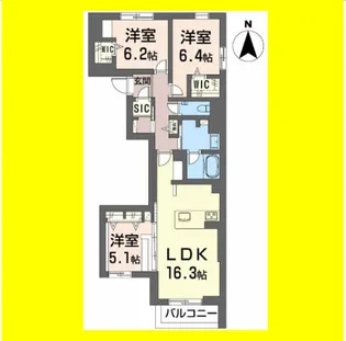 Avance東草深WEST【1階】の間取り