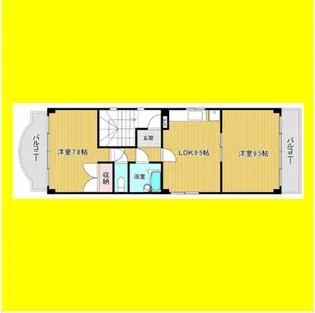 サンフレア馬渕【4階】の間取り