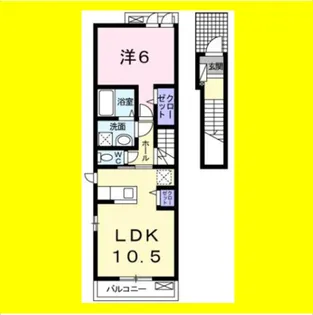 ハノン【2階】の間取り