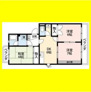 イマージュ・手越【2-D号室】の間取り