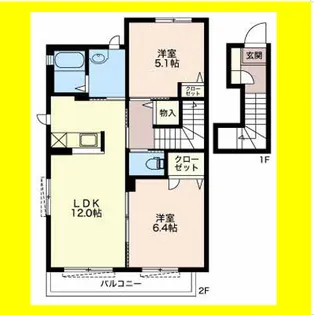 グランドソレーユⅡ【2階】の間取り
