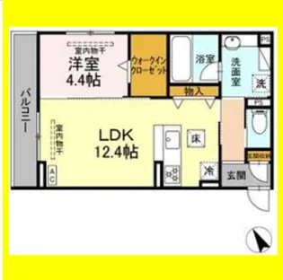 ル・カヴァリエ【1階】の間取り