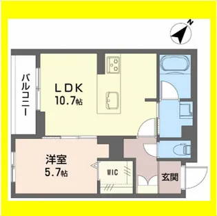 HINASA東鷹匠【206号室】の間取り