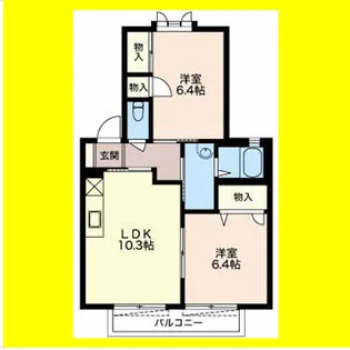 ソシア大岩【102号室】の間取り