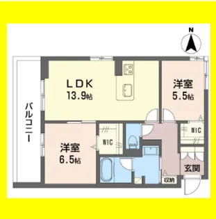 Crestieq大岩本町【1階】の間取り