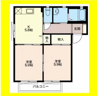 ドミール西脇【2階】の間取り