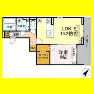 shine fort【206号室】の間取り