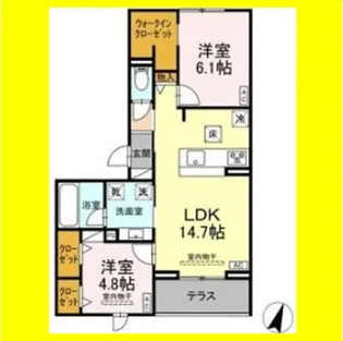 ル・グランさくら【1階】の間取り