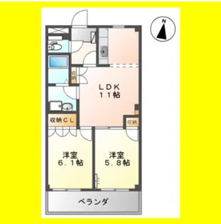 ロジュモ【2階】の間取り