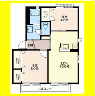 グレイスコートB【2階】の間取り