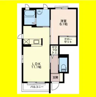 パルティール昭府【1階】の間取り
