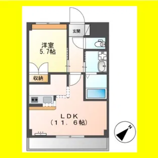 シティ・コート葵【5階】の間取り