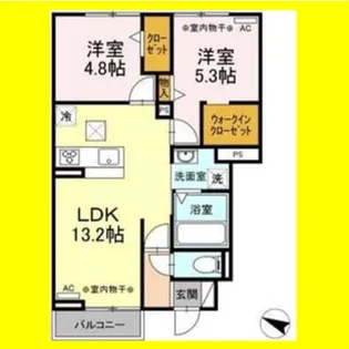 VERITE東静岡【101号室】の間取り