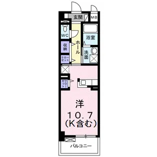 カラフル ウェーブ【1階】の間取り