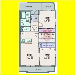 シャンポワール【4階】の間取り