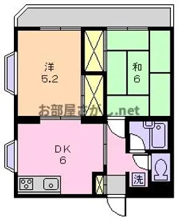新潮通り一番館【3階】の間取り