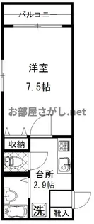 フェザンツ目白【賃料8万円台の1K】【2階】の間取り