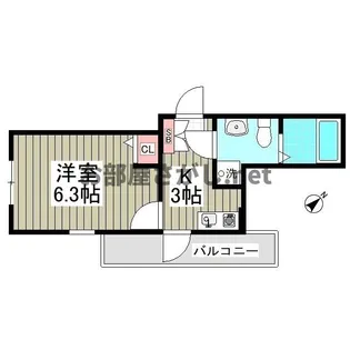 パルトネール二俣川Ⅲ #築浅 #デザイナーズ #一人暮らし【3階】の間取り