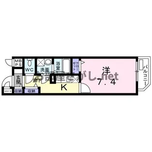 エバーグリーン #新宿区 #早稲田 #一人暮らし【3階】の間取り