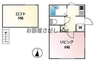 アールフラット中落合【おとり物件なし】#ロフト #中井【1階】の間取り