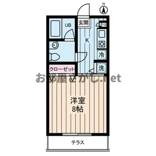 エルミタージュ桜新町【1階】の間取り