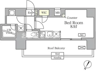 アジールコート三宿テラス【おとり物件なし】#学生・社会人にオ【5階】の間取り
