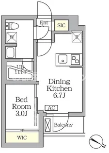 アジールコート三宿テラス【おとり物件なし】#学生・社会人にオ【4階】の間取り