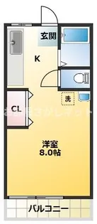 八大マンション【おとり物件なし】#学生・社会人にオススメ!初【4階】の間取り