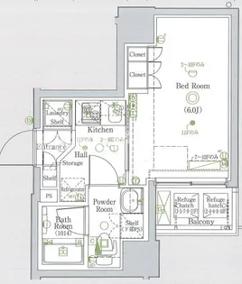 グラントゥルース巣鴨【おとり物件なし】#学生・社会人にオスス【9階】の間取り