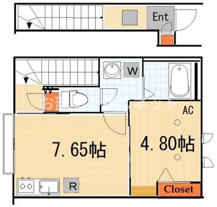 エスタシオン長崎【おとり物件なし】#学生・社会人にオススメ!【2階】の間取り