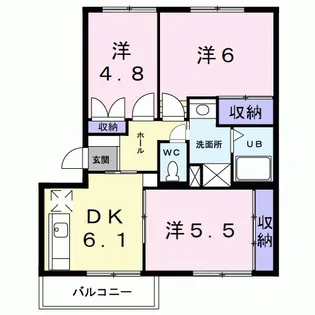 埼玉県越谷市宮本町3丁目【マンション】の間取り