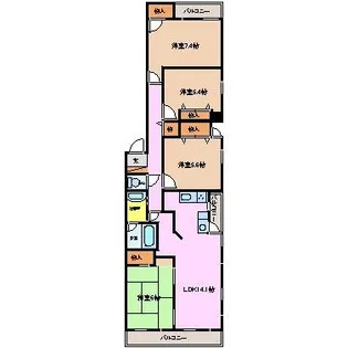 グリーンシャトーHT【5階】の間取り