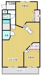 シャルマンⅡ【3階】の間取り