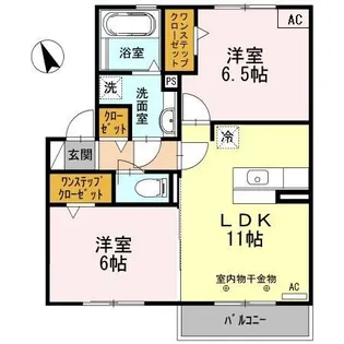 ルミエール三滝【1階】の間取り
