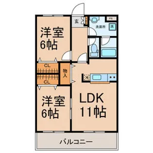 フェアリーテールマンション【1階】の間取り