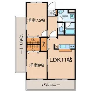 フェアリーテールマンション【3階】の間取り