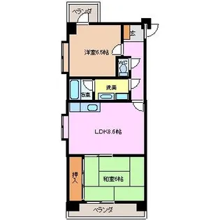 レスカール鵜の森【8階】の間取り