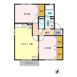 レイ・マナンシャル【2階】の間取り