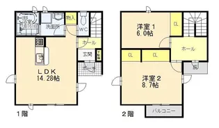 三重県四日市市城西町【一戸建】の間取り