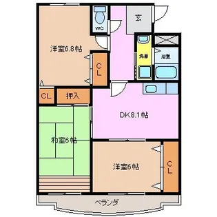 ベレーザ2【2階】の間取り