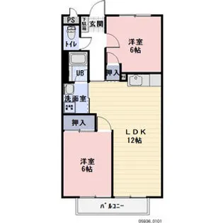サープラス石塚B【1階】の間取り