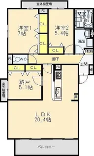 prendre【3階】の間取り
