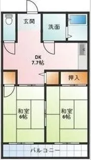 メゾン・ド・エルⅢ【5C号室】の間取り