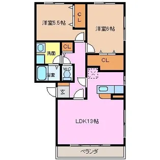 アレグリアN【1階】の間取り