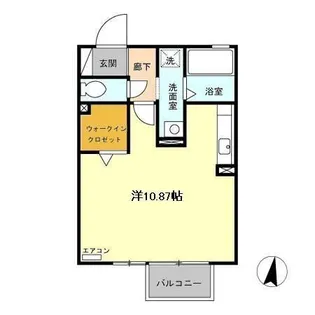 プルーム【201号室】の間取り