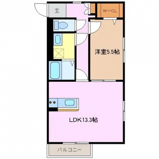 ティーダ【2階】の間取り