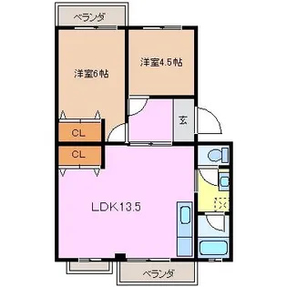 サンコーポラス【3階】の間取り