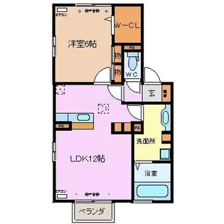 リバーフェール【1階】の間取り