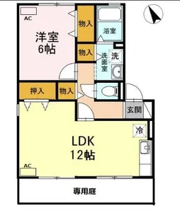 ロジュマンラフォーレ【1階】の間取り